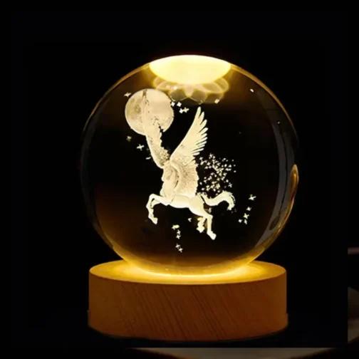 3D Crystal Ball Floating Night Light, Galaxy Planetary Lamp, Night Light, Bedside Lamp, Home Decor, Christmas Gift – Image 6