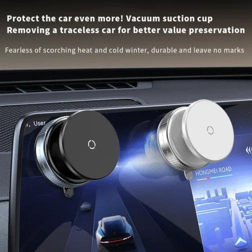 360° Rotating Car Mount Phone Holder with Magnetic Vacuum Adsorption – Image 3