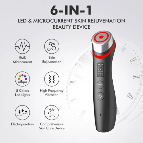 Age-R Booster Pro – Neck and Face Therapy Wand, LED Vibration Massager, Beauty Device – Image 7